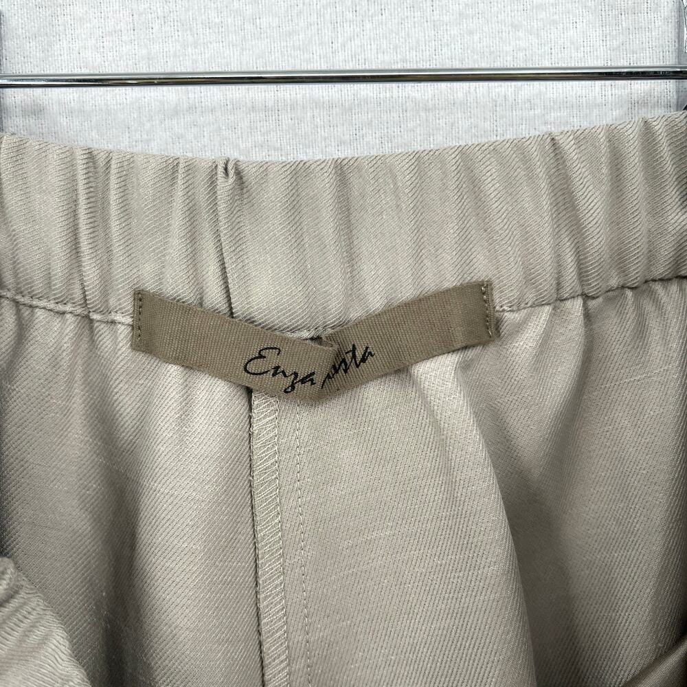 ENZA COSTA Twill Flight Pant Women Small Limestone Utility Pull On High Rise NEW - Picture 10 of 15